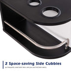 BarberPub Beauty Locking Wall Mount Styling Station Barber Beauty Spa Salon Equipment 6154-5012 (Black&White)