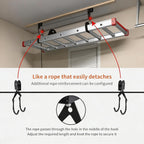 SYDSZ Ladder Storage Ceiling Hoist – Garage Pulley Lift System for Ladder Carrier Fits Garage or Shed with 125lb