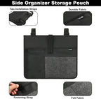 Cosmos Armrest Chair Side Organizer Bedside Caddy Organizer Bed Buk Storage Bag Armchair Wheelchair Hanging Side Pocket Bag for Ipad, Tablet, Cellphone, Remote Control, Magazines, Books & Water Bottle