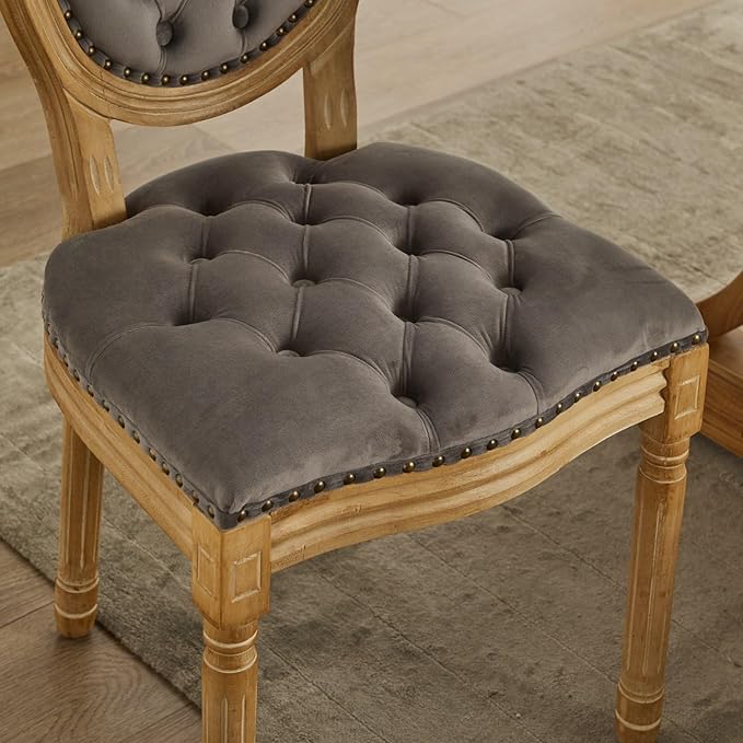 French Country Dining Chairs Set of 4,Farmhouse Upholstered Dining Room Chair...