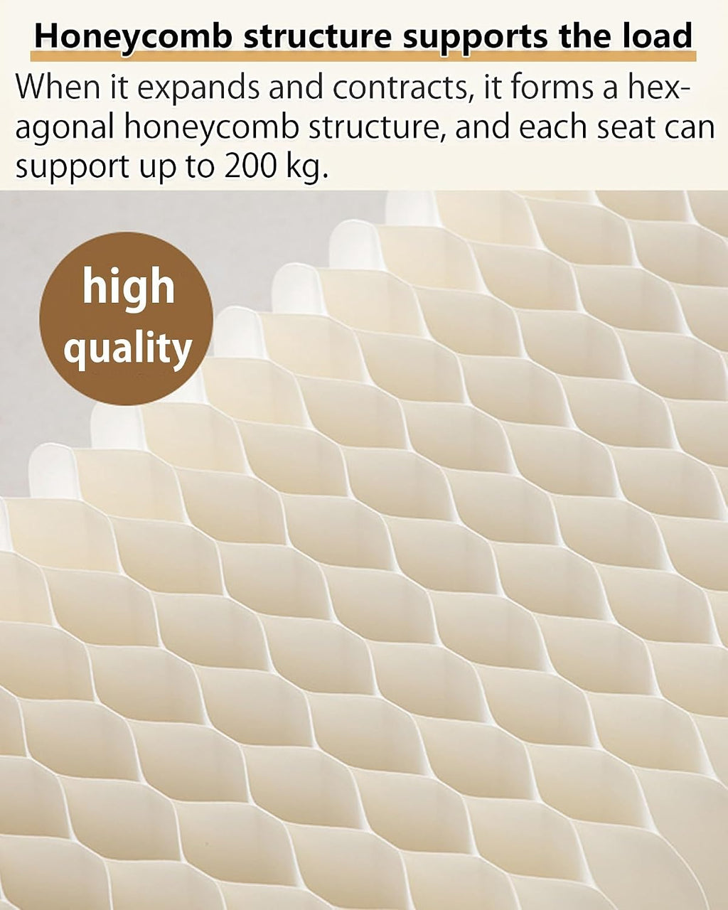 Paper Folding Stools, Collapsible Stool with Round Cushions, Accordion Telescopic Portable Seat for Adults, Minimalist Furniture for Home School, Office(Brown,118" L x 11.8" W x 16.5" H 6Cush)