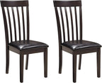 Signature Design by Ashley Hammis Rake Back Dining Room Chair, Set of 2, Dark Brown