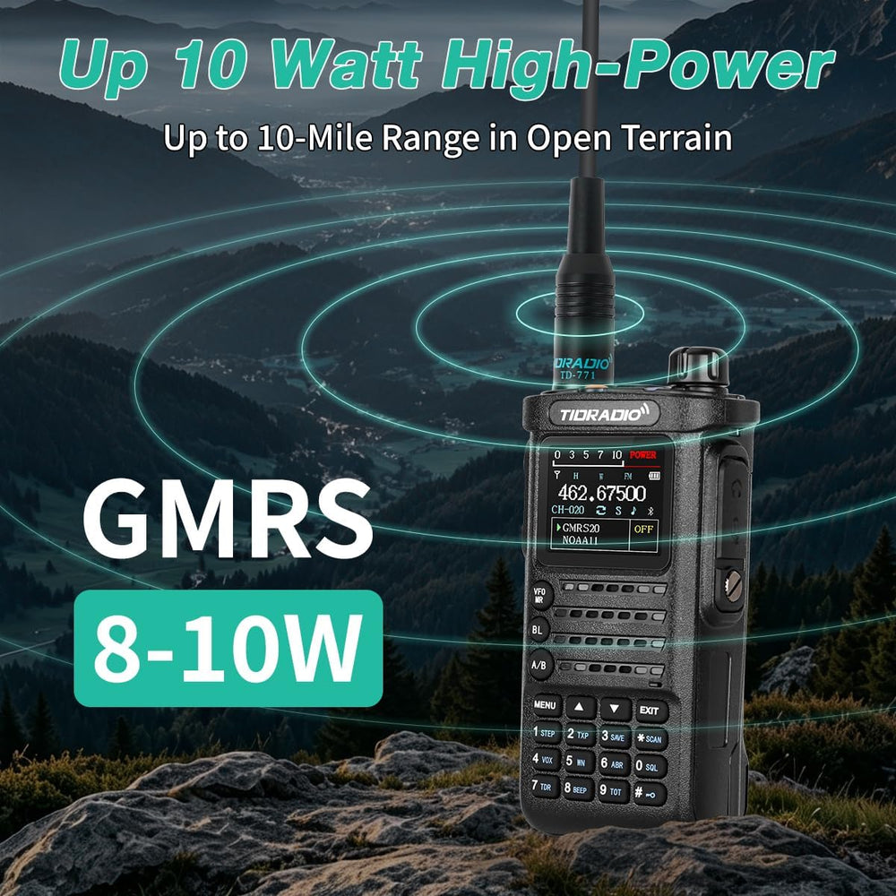 (4th-Gen) TIDRADIO TD-H8 10 Watt GMRS Handheld Radio, APP/PC Programming 4PCS...