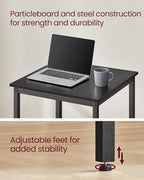 VASAGLE Bar Table, Small Kitchen Dining Table, High Top Pub Table, Height Cocktail Table for Living Room Party, Sturdy Metal Frame, 23.6 x 23.6 x 36.2 Inches for Narrow Spaces, Ebony Black and Black