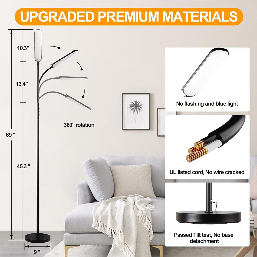 marctronic Floor Lamp, 18W 1800LM Super Bright LED Floor Lamp with Remote &am...