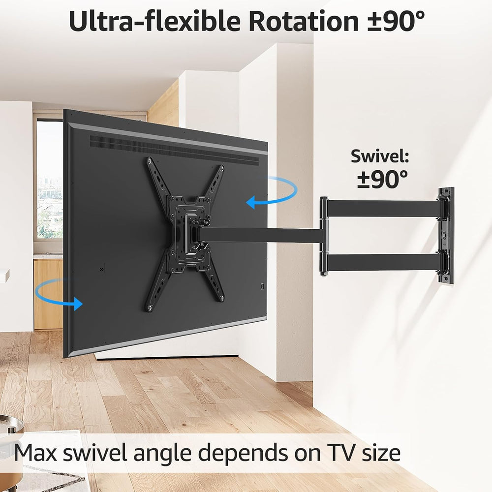 MOUNTUP Long Arm TV Wall Mount for Most 32-65 Inch TVs, Corner TV Mount Full ...