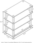 Furinno Turn-S-Tube 4-Tier Shoe Rack, Espresso/Black