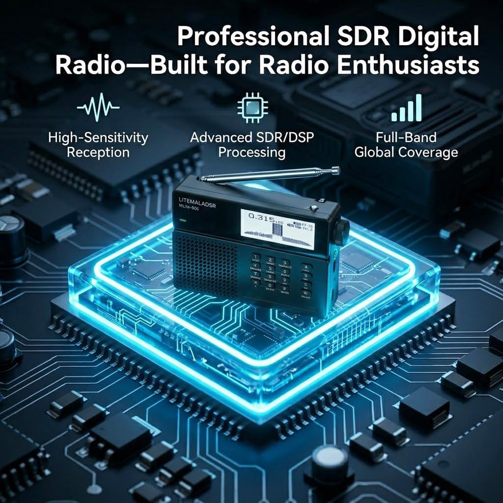 MLite-880 Portable DSP/SDR Shortwave Radio with Spectrum Display