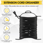 Ripeng 6 Pcs Extension Cord Storage Reel, Portable Cord Holder with Handle, Christmas Lights Storage, Black Hose Organizer Wrap-Holds, H-Frame Reel Outdoor