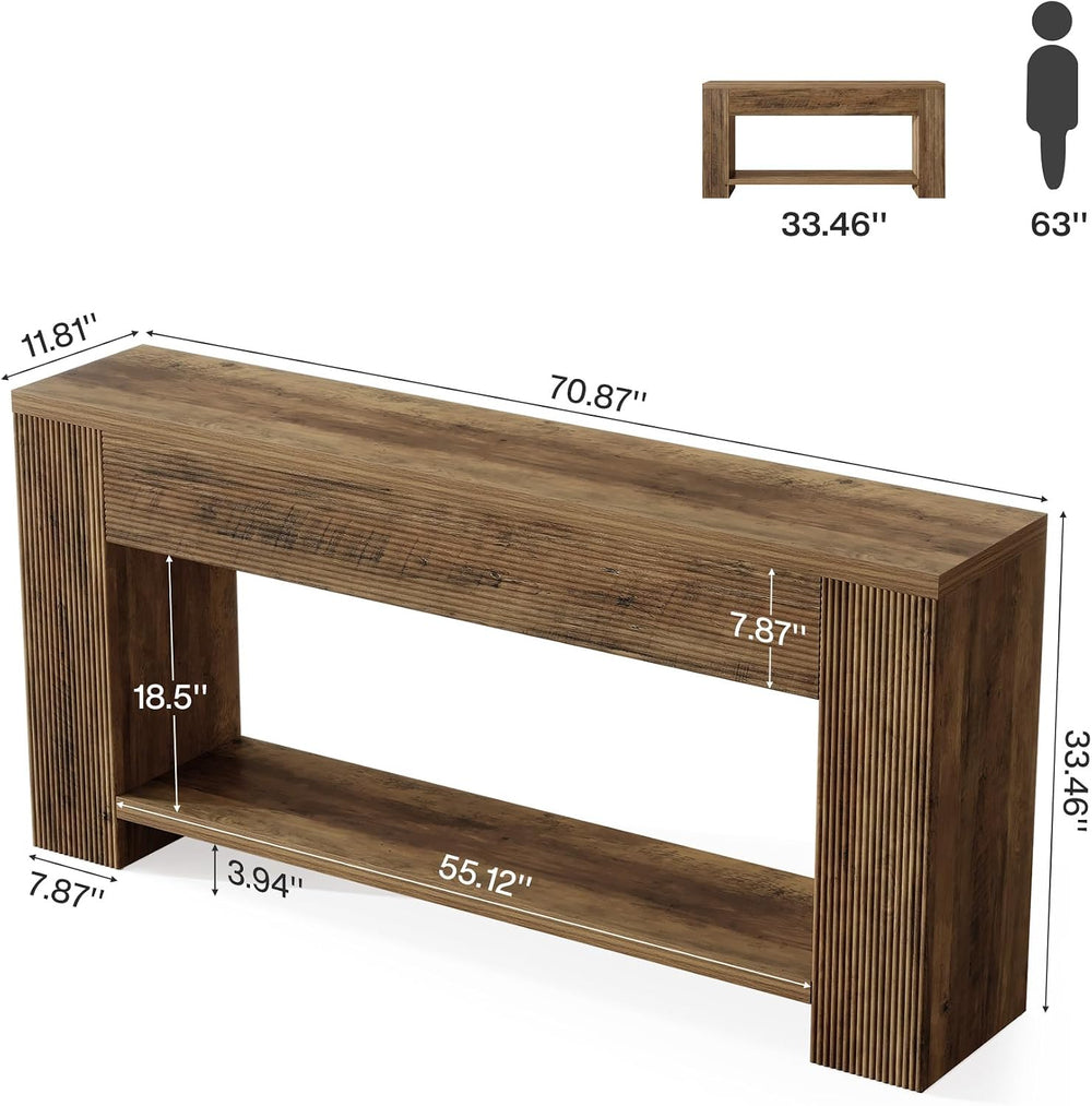 Tribesigns 70.9-Inch Console Tables for Entryway, Narrow Wooden Long Sofa Tab...