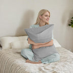 TELUS Pillow Cases Queen Size 2 Pack, Bamboo Rayon & Lyocell Pillowcase with Envelope Closure, Cooling Breathable Pillow Cover for Hot Sleeper & Night Sweats, 20x30 inch, Light Grey