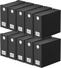 SpaceAid 10 Pack Bed Sheet Organizers and Storage, Foldable Sheet Organizer for Linen Closet, Sheets Set Folder Keeper with Window XL (Queen & King Size) Organizing Bedding Container, Black