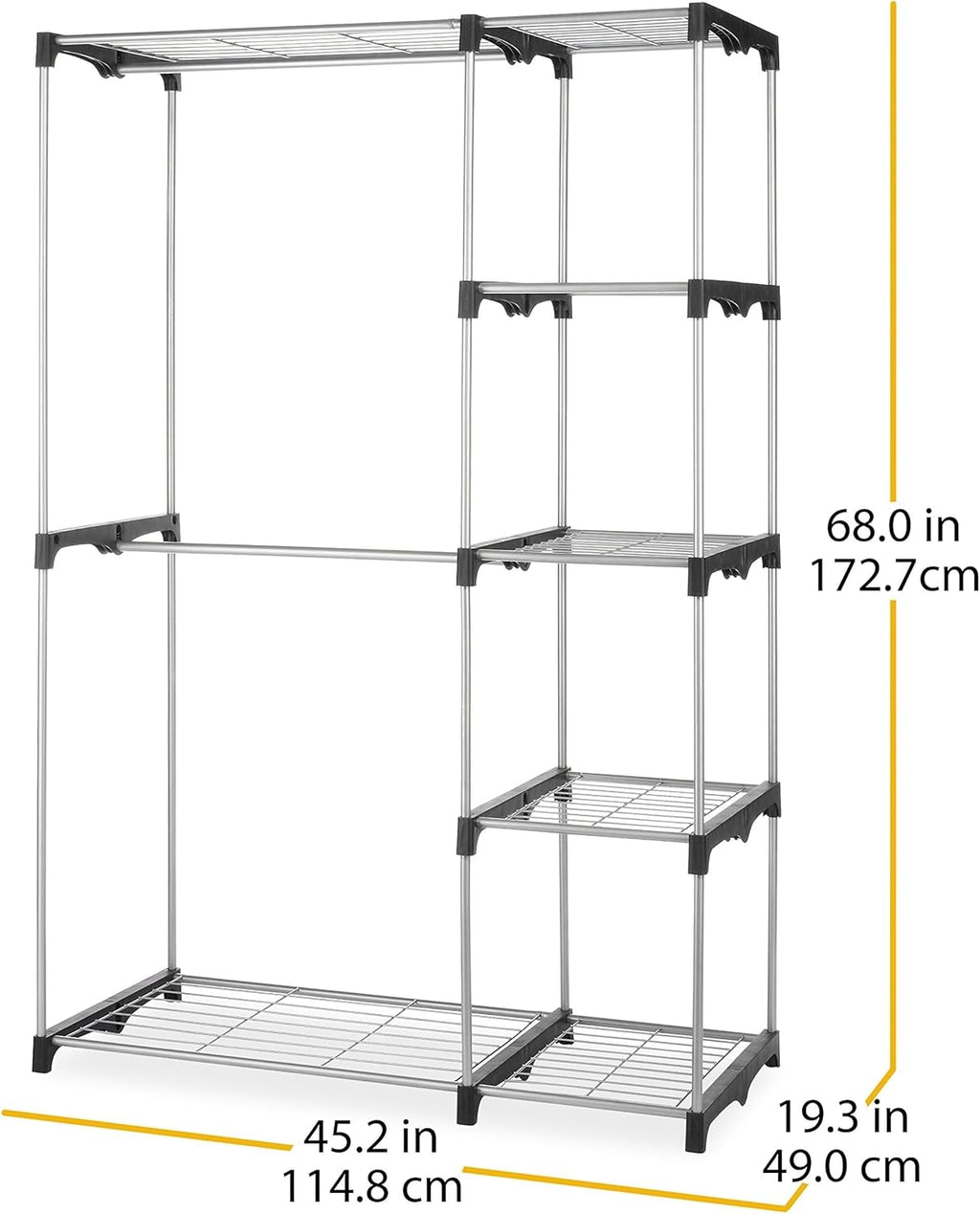 Whitmor Modern Industrial Wardrobe