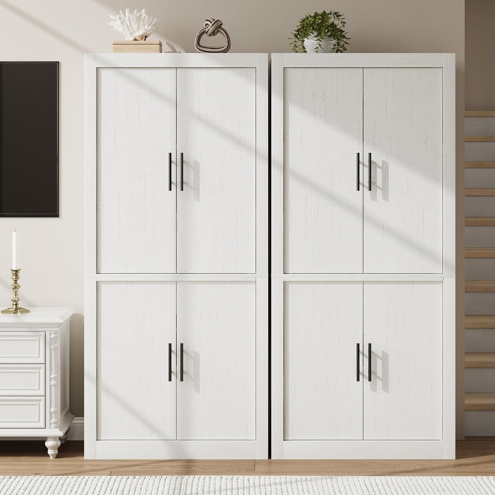 GarveeHome Kitchen Storage Pantry, Pantry Storage Cabinet with 4 Doors & ...