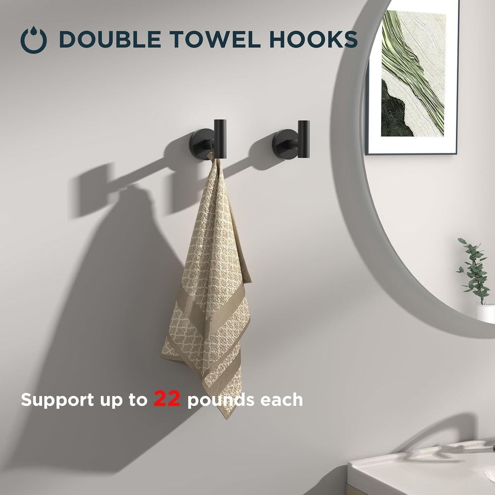 FORIOUS Bathroom Accessories Set, 4-Piece Bathroom Hardware Set