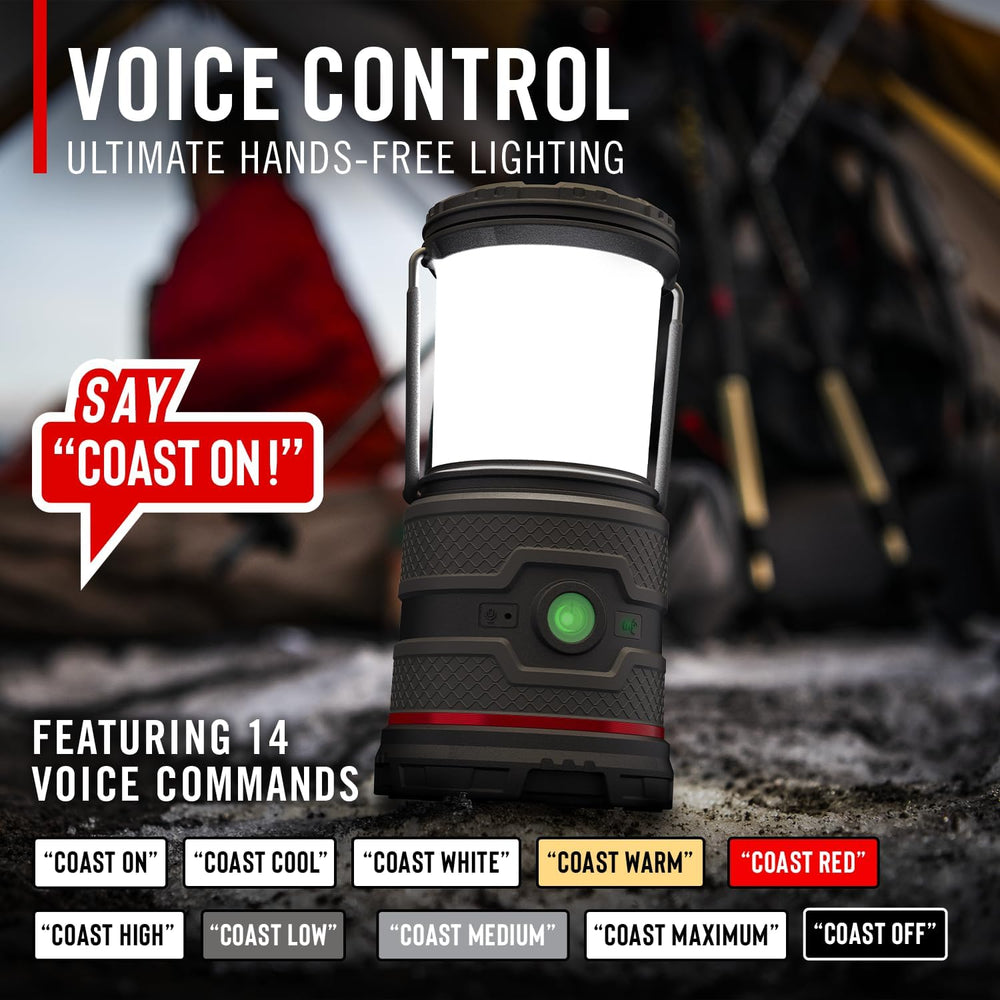 Coast EAL35R 1000 Lumen Voice-Controlled LED Emergency & Camping Area Lan...