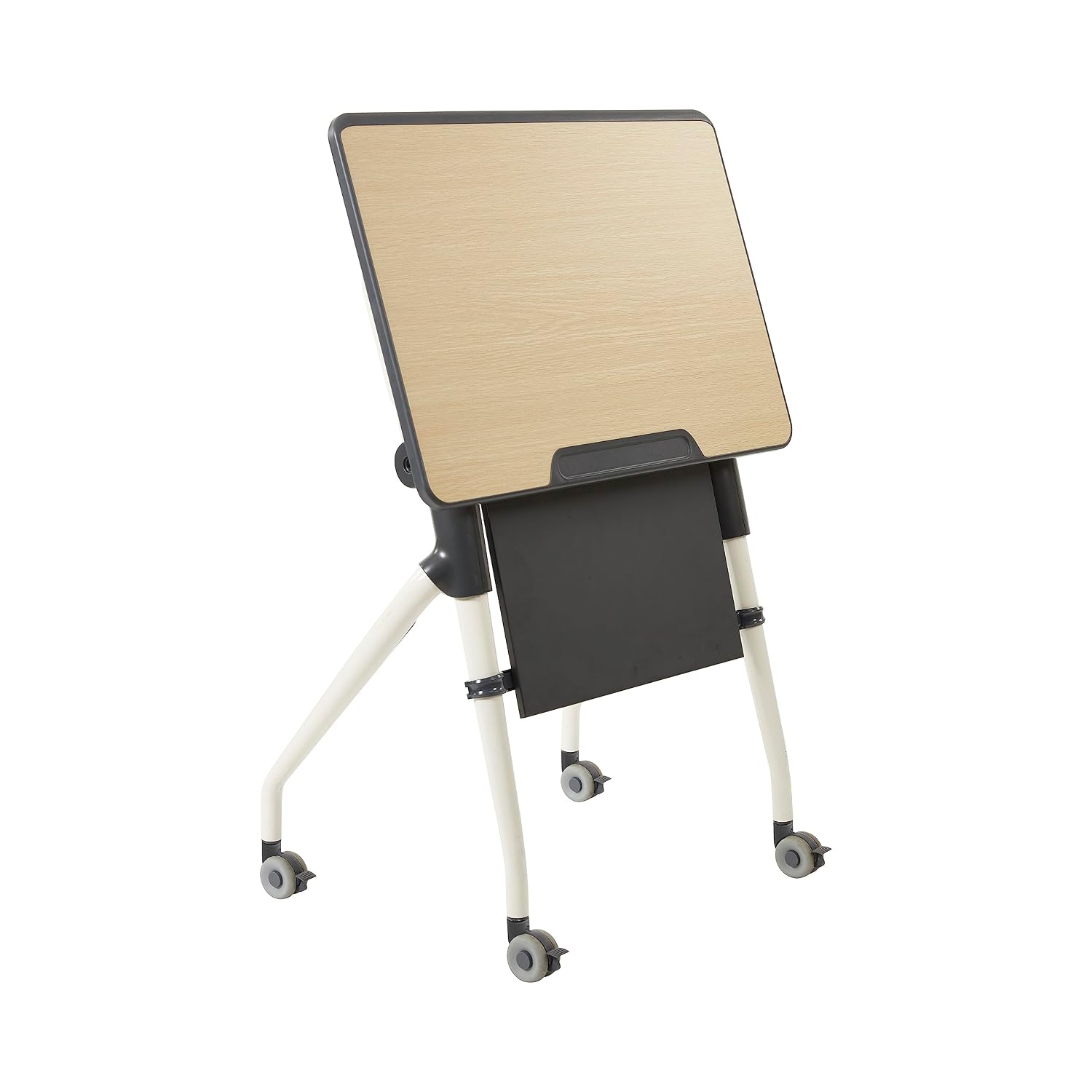 ECR4Kids Nesting Student Desk, Portable Table, Maple/Grey