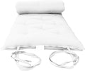 D&D Futon Furniture White Full Size Traditional Japanese Floor Futon Mattresses, Foldable Cushion Mats, Yoga, Meditaion 54" Wide X 80" Long