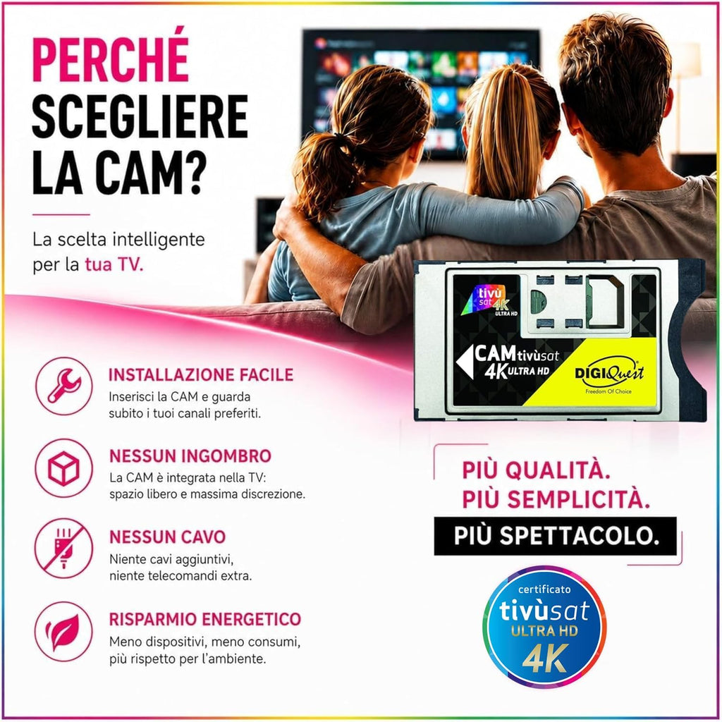 Digiquest CAM Tivùsat 4K Ultra HD Memory Card