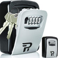 RUDY RUN Key Lock Box for Outside - Wall Mount Combination Lockbox for House Keys Outdoor