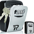 RUDY RUN Key Lock Box for Outside - Wall Mount Combination Lockbox for House Keys Outdoor