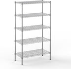 18" Deep x 36" Wide x 64" Height Wire Shelving Kit | 5-Tier | NSF Commercial Storage Rack Unit