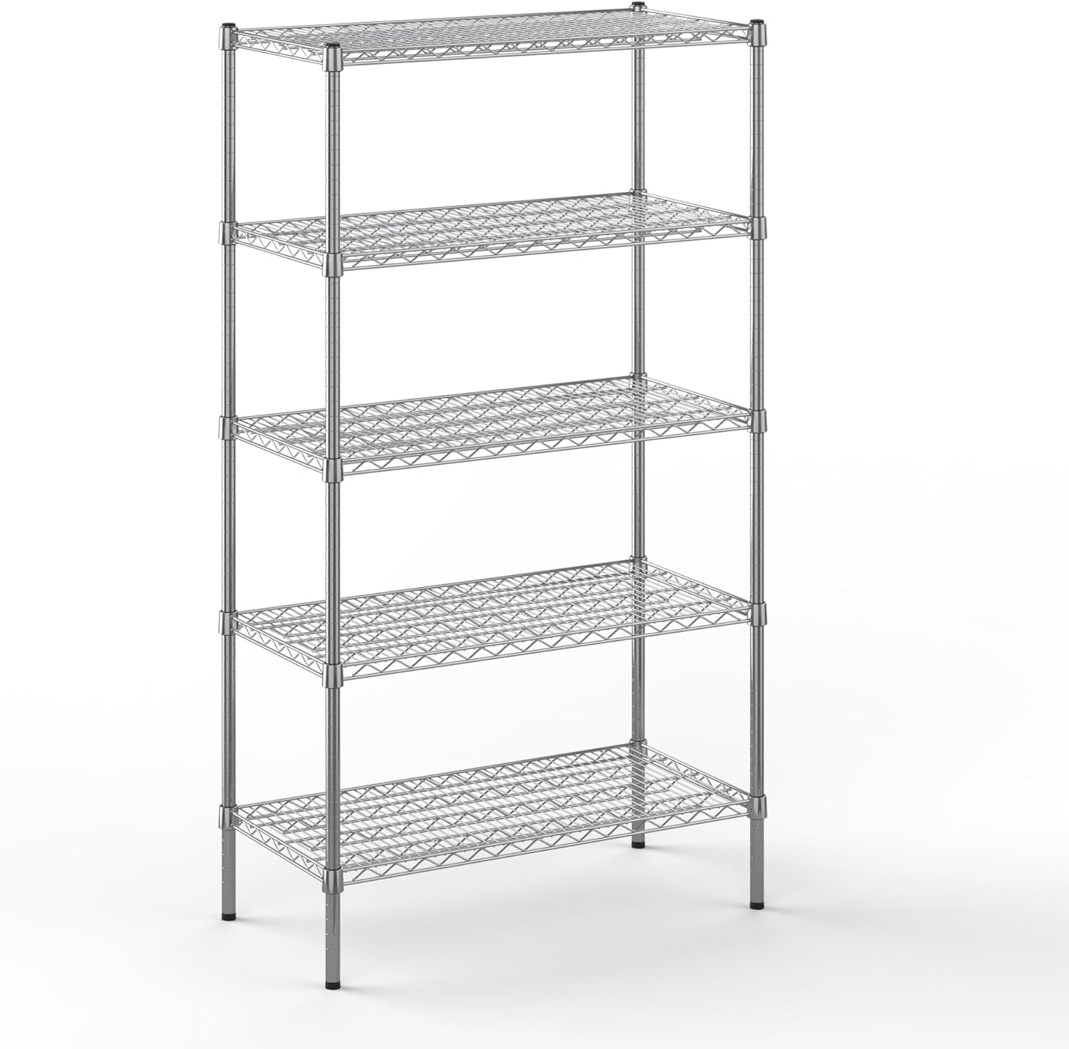 18" Deep x 36" Wide x 64" Height Wire Shelving Kit | 5-Tier | NSF Commercial Storage Rack Unit