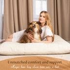 Honeydak 3 in 1 Giant Bean Bag Cover Only(No Filler) Rectangle Stuffed Animal Storage Bean Bag Chair Cover Soft Washable Large Storage Beanbag Adult Plush Toy Clothe Pillow(Creamy White,Rabbit Fur)
