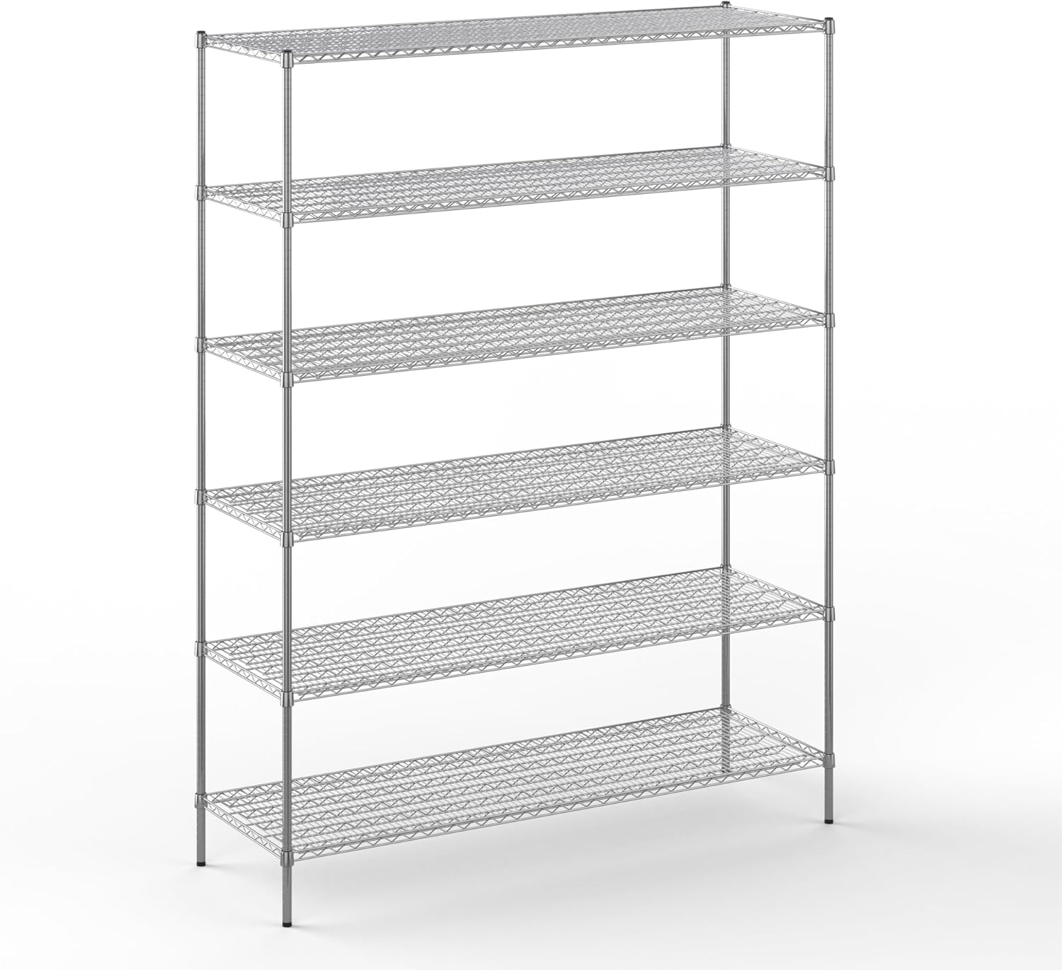 24" Deep x 72" Wide x 96" Height Wire Shelving Kit | 6-Tier | NSF Commercial Storage Rack Unit