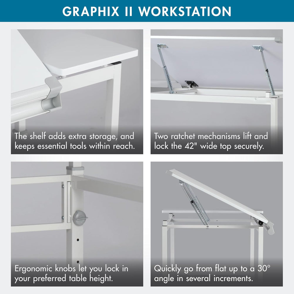 Studio Designs Graphix II Workstation - White/Gray 10211
