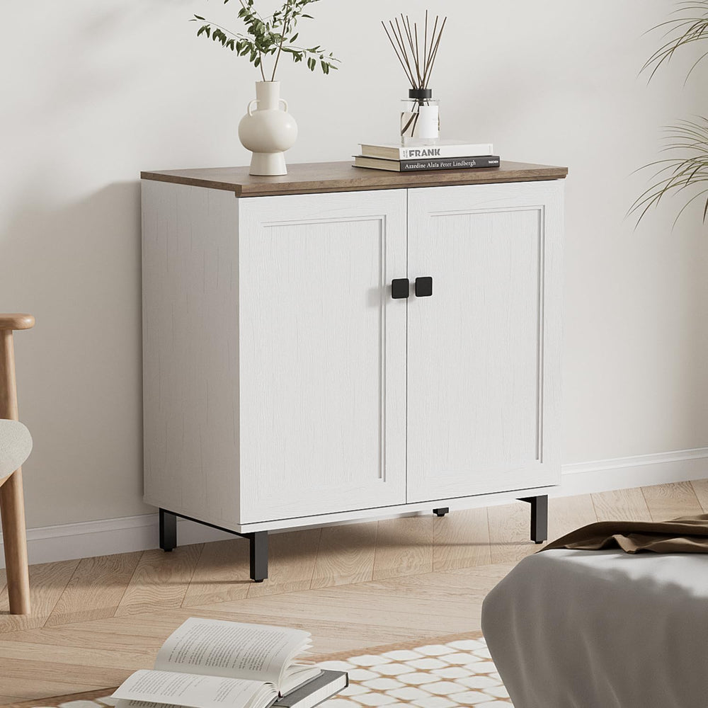 Multifunctional Sideboard Buffet Cabinets, Farmhouse Sideboard with Adjustabl...