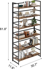 Vintage Multifunctional Folding Bookshelf, No-Assembly Plant Stand Storage Rack Shelves for Home Office