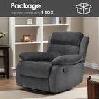 Swivel Rocker Recliner with 360 Degree Swivel, Small Recliners with 30 Degree, 90-150 Degree Angle, Lift Chair for Home Theater Seating, Adults, Living Room, Bedroom, Nursery, Dark Gray