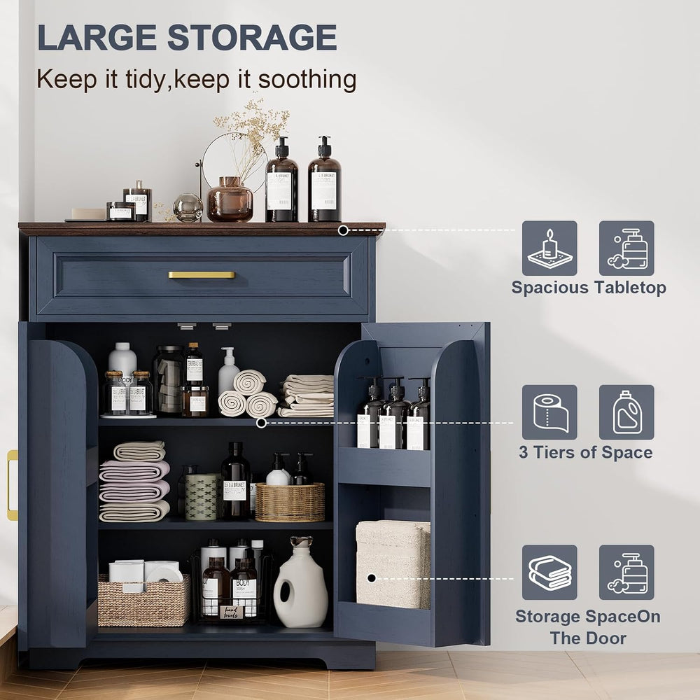 REDAYFUR Kitchen Storage Cabinet with Drawer, Buffet Cabinet with Storable Do...
