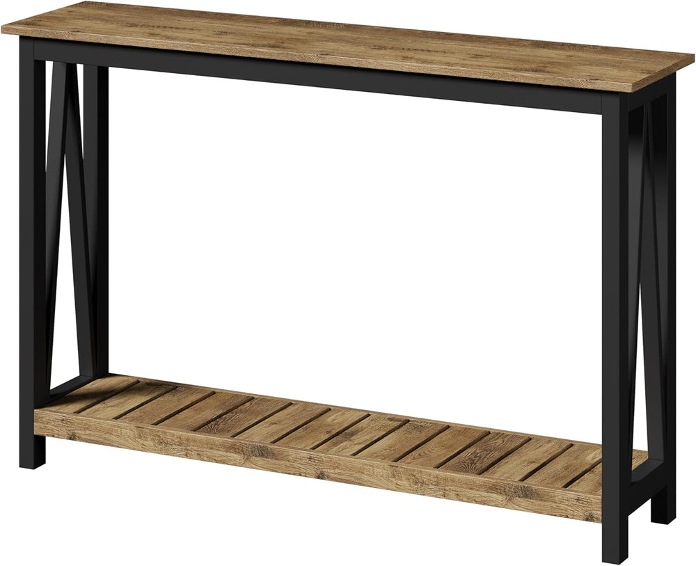ChooChoo Farmhouse Console Table, Rustic Vintage Narrow Sofa Table for Entryw...