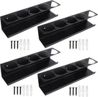 RealPlus Aerosol Spray Can Holder Rack Organizer, 5 Can Spray Bottle Holder Heavy-Duty Steel Wall Mounted for Garage and Workspace, Pack of 4