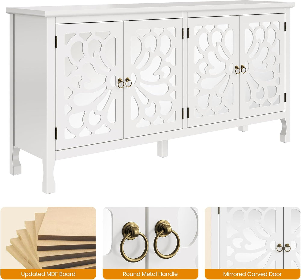 RoyalCraft 63" Sideboard Buffet Cabinet with Storage, Vintage Credenza