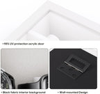 TJ.MOREE 9-Slot Watch Display Case, Wall Mount Wooden Watch Box, Vertical Storage Men’s Watch Box-White