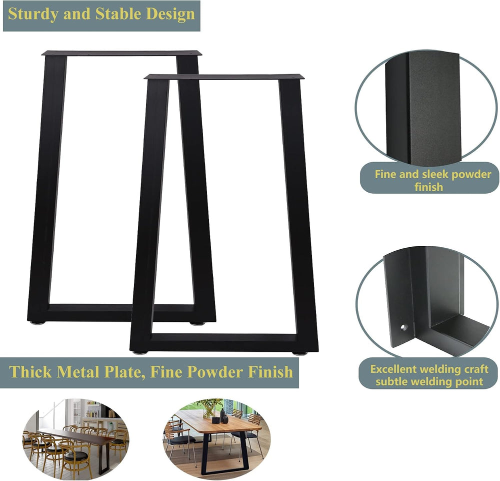 Metal Table Legs Heavy Duty Square Tube Desk Frame Modern Dining Table/Coffee...