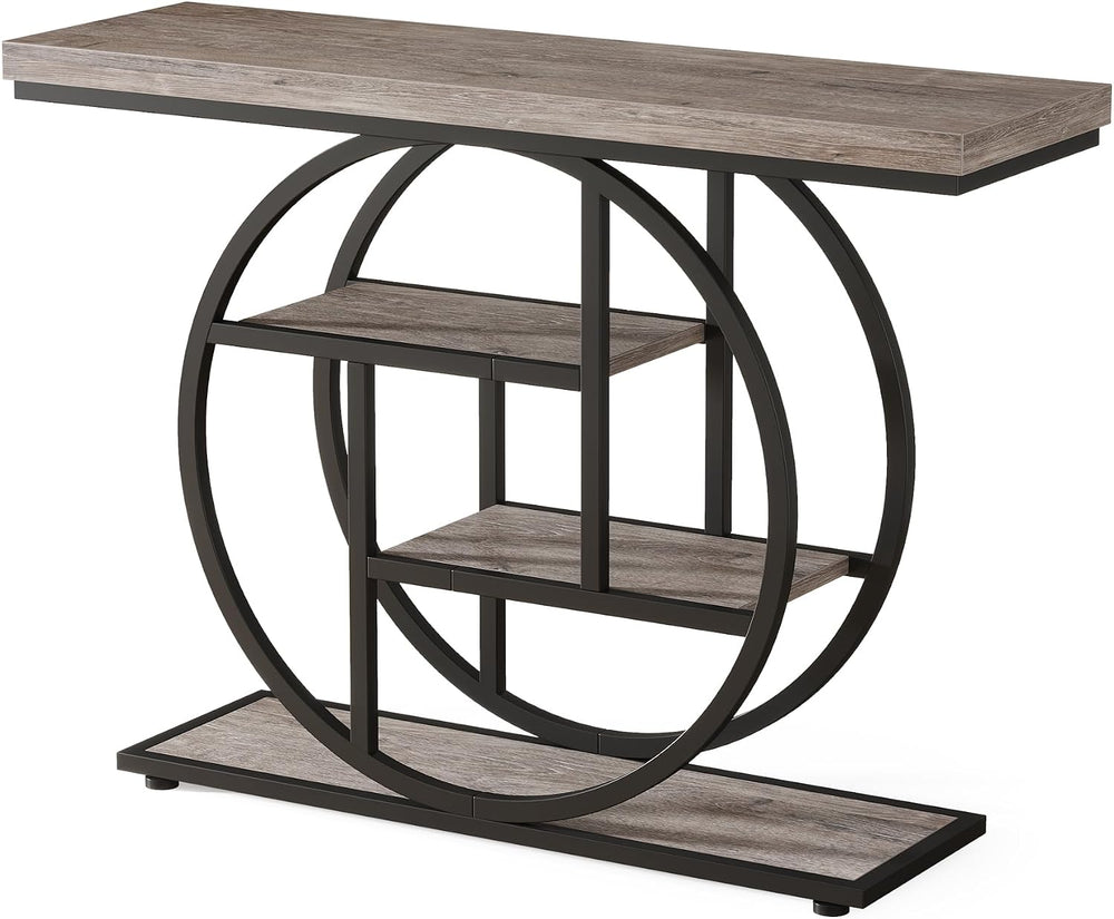 Tribesigns 41.3" Console Table, Industrial 4-Tier Sofa Table Entryway Ta...
