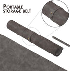 Distressed Leather Desk Mat - Non-Slip PU Desk Pad for Office and Home - Desk Organization and Accessories - Ideal for Large Mouse Pad and Desk Mats on Top of Desks(Slate Gray,27.6"x 13.8")