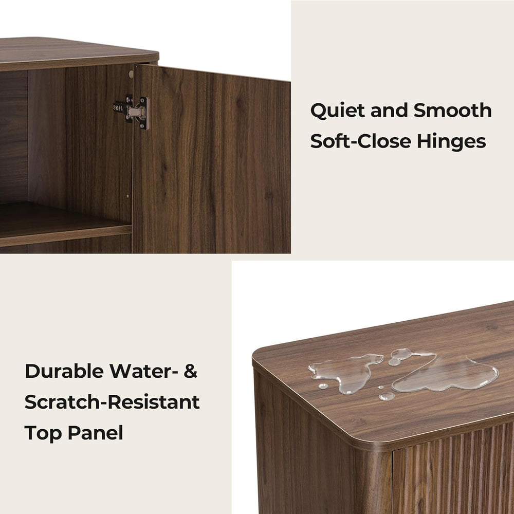 CHITA 62" Sideboard Buffet Cabinet with Storage, Living Room Accent Cabi...
