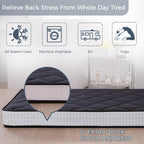MAXYOYO 6" Extra Thick Futon Mattress Floor Mattress, Queen Size Diamond Pattern Mattress Pad Tatami Pad Japanese Floor Mattress for Adults Floor Roll Up Mattress Guest Mattress, Black