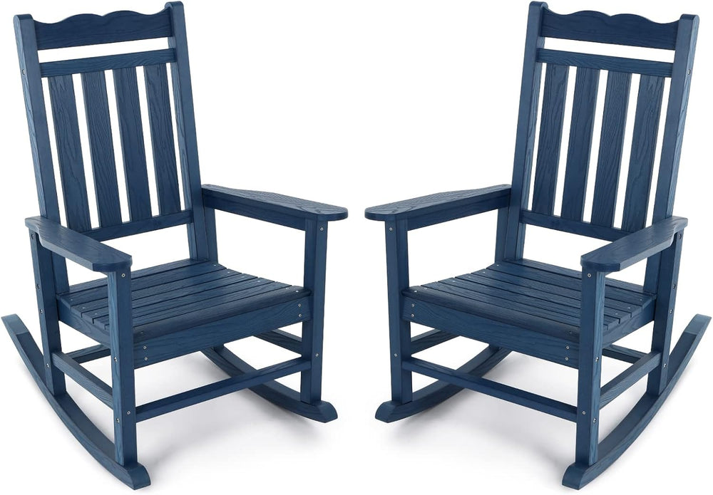 Stoog All-Weather Patio Rocking Chairs Set of 2, Outdoor Rocking Chair with 4...