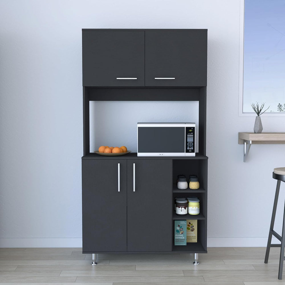 Pantry Cabinet Delaware, Kitchen, Black