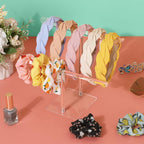 Headband Holder Scrunchie Holders Acrylic, Clear Hair Ties Stand Organizer, Headband Display Stand, Scrunchie Storage Organizers, Hair Accessories Organizer for Women and Girls