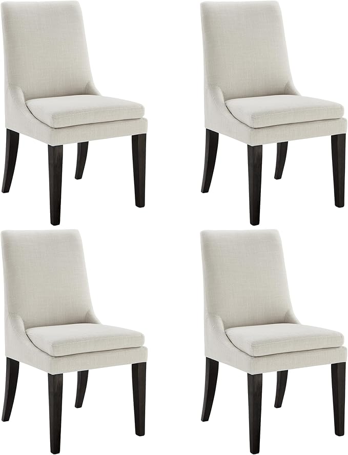 Upholstered Dining Chairs Modern Sidechair Performance Fabric High Back Armle...