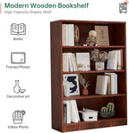 NicBex 48" Heavy Dute Wood Bookcase with Adjustable Shelves, Modern Manga Bookshelf for Living Room, Office, Small Spaces, Manga and Book Shelves Storage, Tip-Over Resistant, 33" Wide Cherry