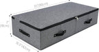 AMJ Extra Length Under Bed Storage Organization Containers for Shoes, Clothing, Bedding, 35.5 x 16.5 x 7“, Black Gray