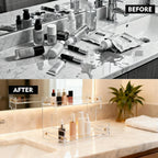 Clear Bathroom Countertop Organizers and Storage,2 Tier Acrylic Cosmetics Stand Vanity Storage Organizer,Large Capacity Corner Shelf for Bathroom,Dresser,Kitchen 11.4" L x 8.3" W x 10.2" H